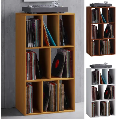 VCM Holz Schallplattenregal   Raumteiler   Maße H. 120 x B. 60 x T. 40 cm   Medienregal - Schaltino
