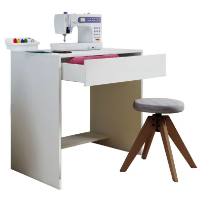 VCM Holz Schreibtisch   Computertisch mit Schublade    H. 75 x B. 77 x T. 50 cm   Büromöbel Nitolda