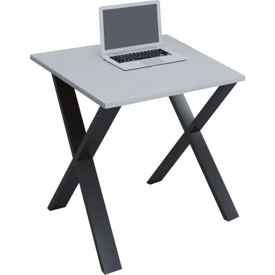 VCM Holz Schreibtisch   H. 76 x B. 110 x T. 80 cm   Computertisch schlicht   Füße aus hochwertigem Metall   Arbeitstisch   Büromöbel - Lona X