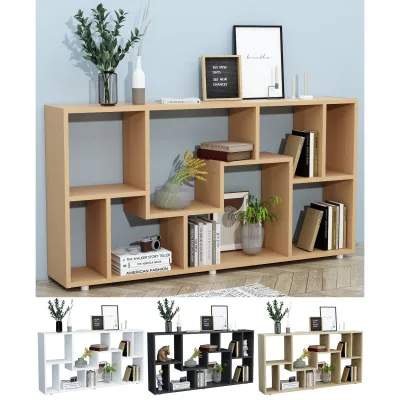 VCM Holz Standregal Bücherregal Medienregal Aufbewahrung Raumteiler Deko Regal Lanisa