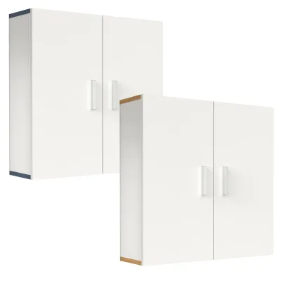 VCM Holz Wandschrank   Badschrank   Maße: H. 60 x B. 60 x T. 18 cm   2 Türen   2 Fächer –Landos
