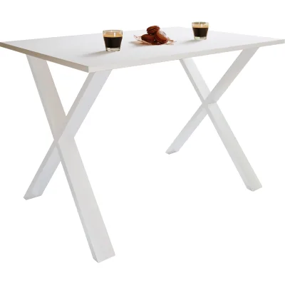 VCM Holzesstisch   H. 76 x B. 80 x T. 80 cm hochwertiges und massives Fußgestell   Füße aus Eisen   Küchentisch - Xona U