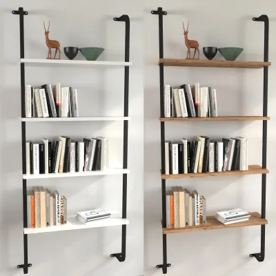 VCM Holzregal hängend   platzsparendes Regal   Maße:  H. 150 x B. 64 x T. 20 cm   Elegantes Regal hängend   Aufbewahrungsregal   Bücherregal   Wandboard - Insasi 4
