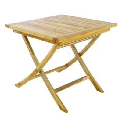 VCM Klapptisch   Maße 80x80 cm   Balkontisch   Gartentisch klappbar   hochwertig Teak Holz   Gartenmöbel