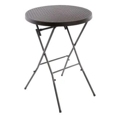 VCM Klapptisch   Partytisch   Stehtisch braun   klappbar Bistrotisch   Bartisch 110 cm rund Ø 80 cm