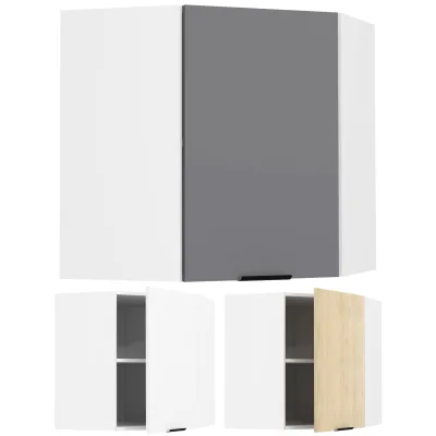 VCM Küchenschrank hängend   Maße ca. H. 60 x B. 57 x T. 57 cm   Eckschrank   Hängeschrank mit zwei Fächern   Küchenmöbel - Fasola