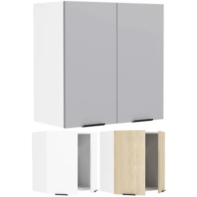 VCM Küchenschrank hängend   Maße ca. H. 60 x B. 60 x T. 31 cm   Hängeschrank mit Drehtür und zwei Fächern   Küchenmöbel - Fasola