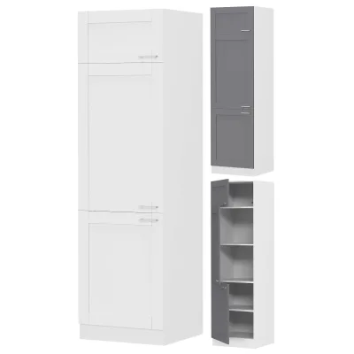 VCM Küchenschrank   Maße ca. H. 207 x B. 60 x T. 57 cm   Hochschrank im Landhaus Stil   Küchenmöbel - Colura