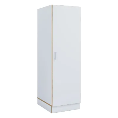 VCM Mehrzweck-Wäscheschrank , schmaler Stauraumschrank mit 3 Fächern & Drehtür, Maße Haushaltsregal H. 162 x B. 50 x T. 60 cm, Küchenschrank Rislo BD