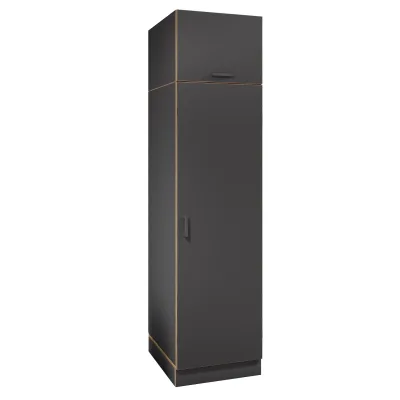VCM Mehrzweck-Wäscheschrank , schmaler Stauraumschrank mit 4 Fächern & 2 Drehtüren, Maße Haushaltsregal H. 200 x B. 50 x T. 60 cm, Küchenschrank Rislo BD