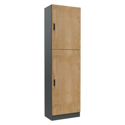 VCM Mehrzweckschrank mit 2 Drehtüren, 52 x 183 x 30 cm, Wohnzimmerschrank, Büroschrank und Aufbewahrungsschrank mit 5 Fächer - Dilos