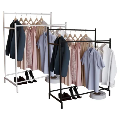 VCM Metall Kleiderschrank   offener Schrank   begehbarer   Kleiderständer  Maße ca. H. 136 x B. 103 x T. 52 cm- Labol