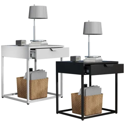 VCM Nachtschrank   Beistelltisch   Nachttisch    Maße ca. H. 50 x B. 43 x T. 41 cm - Flokas