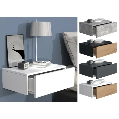 VCM Nachtschrank   Wandschublade   Wandboard   Nachttisch   Maße ca. H. 15 x B. 45 x T. 30 cm - Usal M 45 cm
