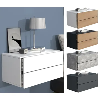 VCM Nachtschrank   Wandschublade   Wandboard   Nachttisch   Maße ca H. 30 x B. 60 x T. 32 cm - Usal L 60 cm