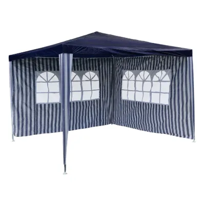 VCM Pavillon   Maße ca. 3x3 m   wasserabweisende 110g / m² PE Plane   Partyzelt   Gartenzelt   Blau