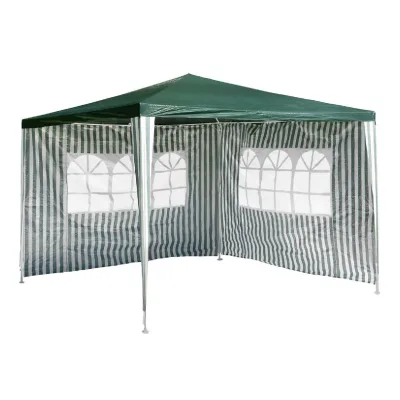 VCM Pavillon   Maße ca. 3x3 m   wasserabweisende 110g / m² PE Plane   Partyzelt   Gartenzelt   Grün