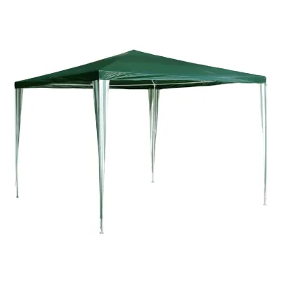 VCM Pavillon   Maße ca. 3x3 m   wasserabweisende 110g / m² PE Plane   Partyzelt   Gartenzelt mit Stahlgestell   Festivalzelt   Grün