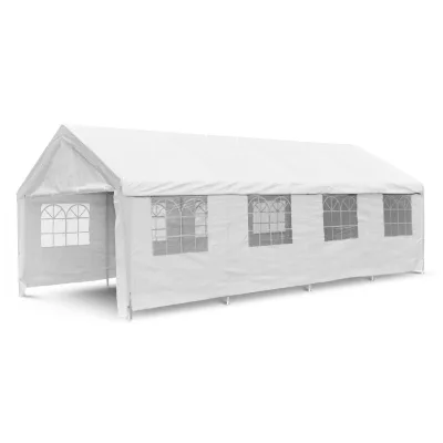 VCM Pavillon   Maße ca. 3x4x8 m   wasserabweisende 180g / m² PE Plane   Partyzelt   Gartenzelt
