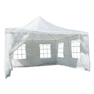 VCM Pavillon   Maße ca. 4x4 m   wasserabweisende 180g / m² PE Plane   Partyzelt   Gartenzelt