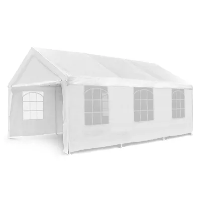 VCM Pavillon   Maße ca. 4x6x3 m   wasserabweisende 180g / m² PE Plane   Partyzelt   Gartenzelt