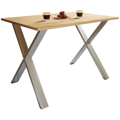 VCM Premium Holz Esstisch   H. 76 x B. 110 x T. 50 cm   Küchentisch Speisetisch Tisch Xona X