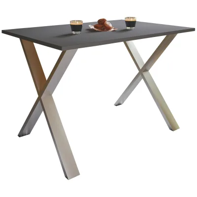 VCM Premium Holz Esstisch   H. 76 x B. 110 x T. 50 cm   Küchentisch Speisetisch Tisch Xona X