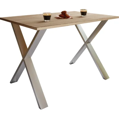 VCM Premium Holz Esstisch   H. 76 x B. 110 x T. 50 cm   Küchentisch Speisetisch Tisch Xona X