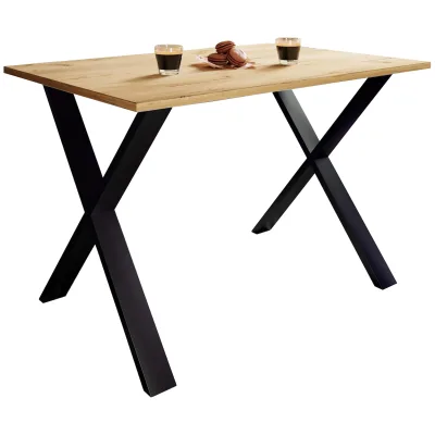 VCM Premium Holz Esstisch   H. 76 x B. 140 x T. 80 cm   Küchentisch Speisetisch Tisch Xona X