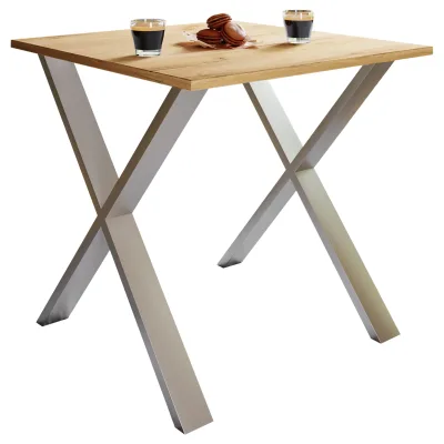 VCM Premium Holz Esstisch   H. 76 x B. 80 x T. 80 cm   Küchentisch Speisetisch Tisch Xona X