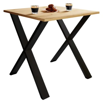 VCM Premium Holz Esstisch   H. 76 x B. 80 x T. 80 cm   Küchentisch Speisetisch Tisch Xona X