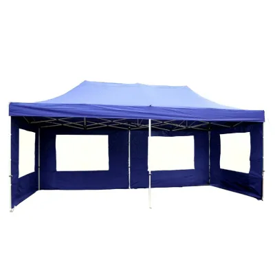 VCM PROFI   Pavillon   Maße ca. 3x6 m   wasserabweisende 270 g/m² PE Plane   Partyzelt mit Seitenteilen   Gartenzelt