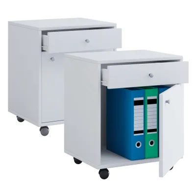 VCM Rollcontainer   Beistellcontainer mit Schublade   Maße ca. H. 54 x B. 45 x T. 38 cm   Bürocontainer - Masola