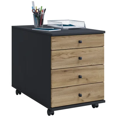VCM Rollcontainer   Beistellcontainer mit Schubladen   Maße ca. H. 57 x B. 42 x T. 75 cm   Bürocontainer – Lona