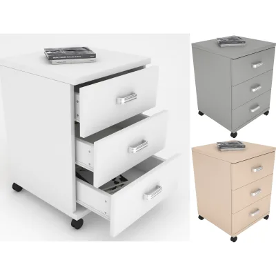 VCM Rollcontainer   Beistellcontainer mit Schubladen   Maße ca. H. 58 x B. 45 x T. 44 cm   Bürocontainer – Tobila