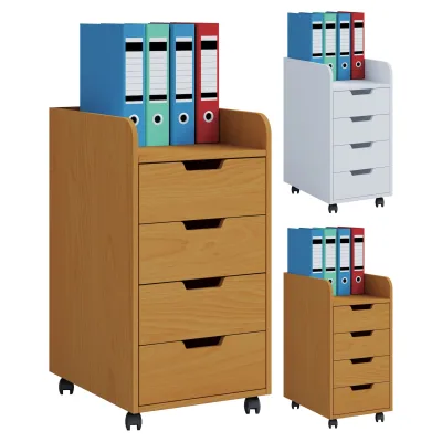 VCM Rollcontainer   Beistellcontainer mit Schubladen   Maße ca. H. 74 x B. 40 x T. 50 cm   Bürocontainer – Konal Maxi