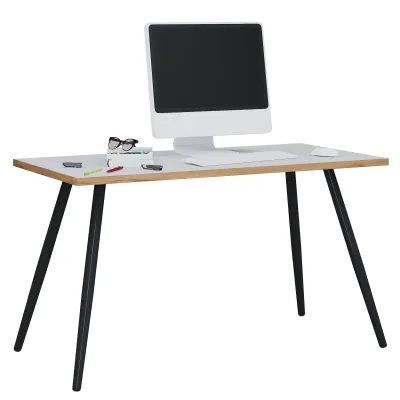 VCM Schreibtisch Computertisch Bürotisch Skandanivischer Retro Look Salia 110x80 cm