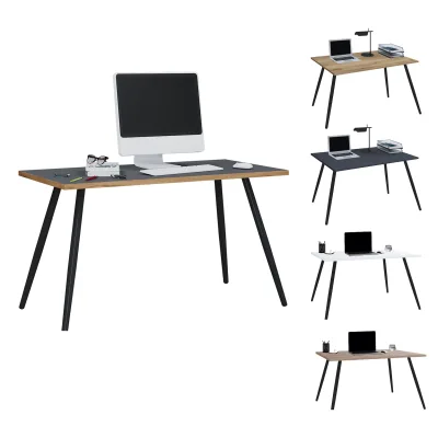 VCM Schreibtisch Computertisch Bürotisch Skandanivischer Retro Look Salia 138x50 cm