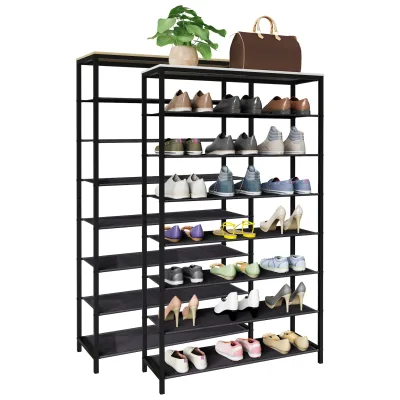 VCM Schuhregal   Maße ca. H. 152 x B. 90 x T. 30 cm   Schuhablage im Industrie Style Design   Regal mit 7 Fächern - Taliro