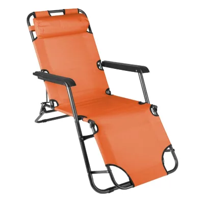 VCM Sonnenliege   Gartenliege   Maße ca. 155 x 46 cm   Gartenliege klappbar   Gartenmöbel   Sonnenstuhl   Orange