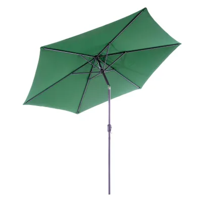 VCM Sonnenschirm Ø 2,9m   Schirm mit Kurbel   neigbar wasserabweisend   UV-Schutz 50 +   Grün