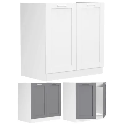 VCM Spülunterschrank   Maße ca. H. 82 x B. 80 x. T. 46 cm   Unterschrank mit zwei Drehtüren im Landhaus Stil   Küchenmöbel – Colura