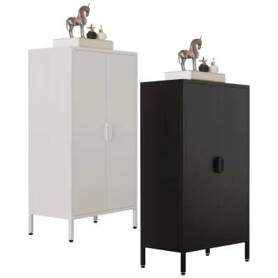 VCM Stahl Kommode   Sideboard mit Drehtüren   Maße ca. H. 110 x B. 60 x T. 35 cm - Flokas