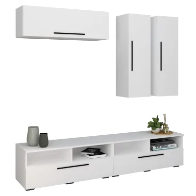 VCM TV Möbel   Wohnwand mit ausreichend Stauraum   Anbauwand   Maße H. 200 x B. 190 x T. 40 cm   Fernseh Möbel – Arila