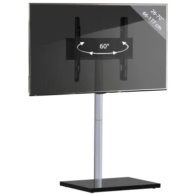 VCM TV Standfuß 26-70 Zoll   VESA max. 400x400 bis 35 kg   Fernseh Ständer schwenkbar aus Alu   TV Bodenständer Maße ca. H. 100 x B. 60 x T. 45 cm   Fernsehstand Nalano