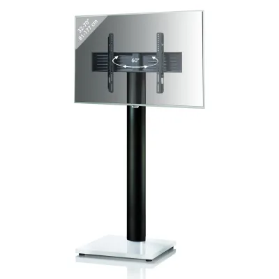 VCM TV Standfuß 32-70 Zoll   VESA max. 600x400 bis 30 kg   Fernseh Ständer aus Alu   TV Bodenständer Maße ca. H. 174 x B. 68 x T. 54 cm   Fernsehstand Onu