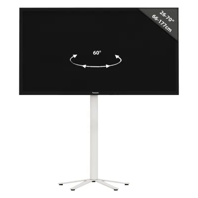 VCM TV Standfuß 32-70 Zoll   VESA max. 600x400 bis 40 kg   Fernseh Ständer aus Alu   TV Bodenständer Maße ca. H. 100 x B. 61 x T. 61 cm   Fernsehstand Xila