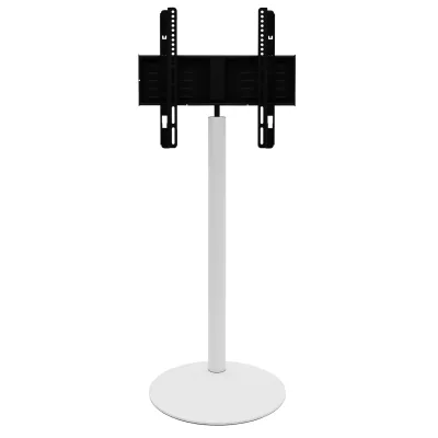 VCM TV Standfuß 32-70 Zoll   VESA max. 600x400 bis 40 kg   Runder Fernseh Ständer aus Alu   TV Bodenständer Maße ca. H. 100 x B. 55 x T. 45 cm   Fernsehstand Cirla