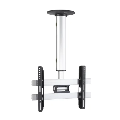 VCM Universal TV Deckenhalterung   26-40 Zoll bis 60 kg   bis VESA bis 400x300   höhverstelbar 50-84 cm   TV Halterung 360 Grad schwenkbar drehbar und 15 Grad neigbar   Fernseher Halter - CM3