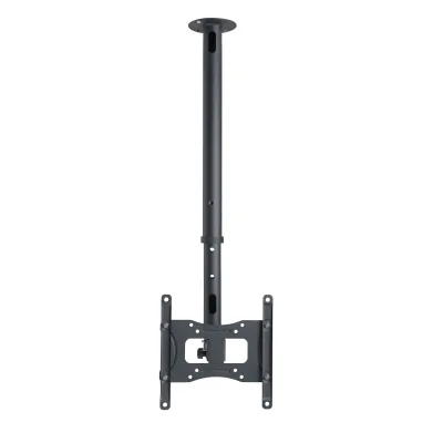 VCM Universal TV Deckenhalterung für 26-40 Zoll bis 30 kg   bis VESA bis 200x200   höhverstelbar 55-70 cm   TV Halterung 360 Grad schwenkbar drehbar und 15 Grad neigbar   Fernseher Halter - B-DX 200